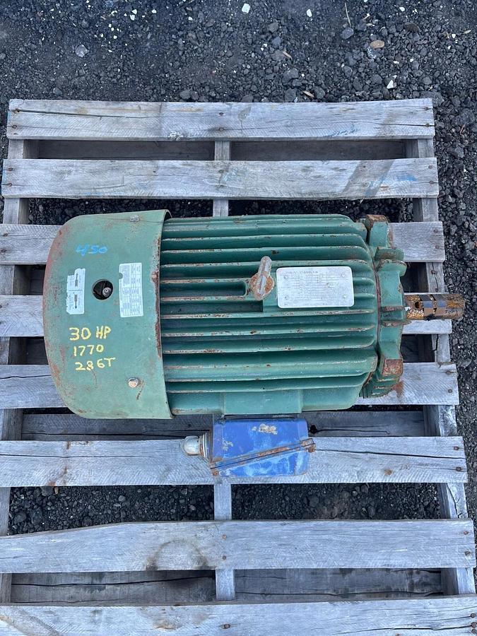 Used Toshiba International B0304FLF3BMHJ 30HP, 1770RPM, 460V 3Ph 60Hz Induction Motor