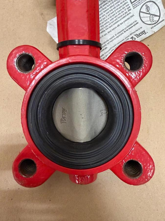 Used Bray 92-0630-11300-532 Pneumatic Actuator w/ 3111A Butterfly Valve