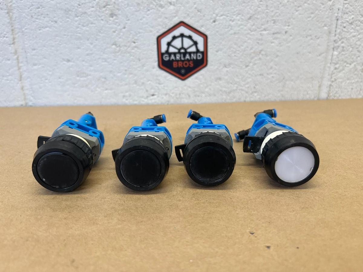Used Festo 6817 SV-3-M5 0-8 Bar Panel Mount Valve w/ Push Button - Lot of 4