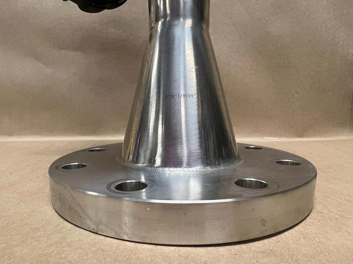 Used Gemü DN50 316L Sanitary Diaphragm Valve Assembly, 4" 150# Flanged