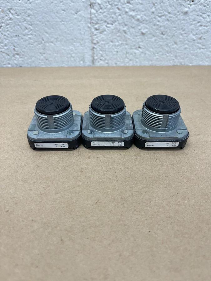 Used Allen-Bradley 800T-A2, Flush Head Push Button - Lot of 3