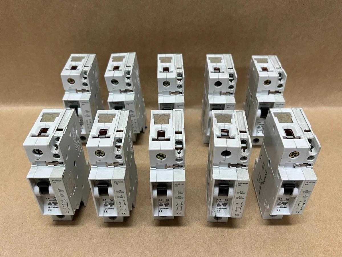 Used Siemens 5SX21 C4, 230/400V, Circuit Breaker - Lot of 10