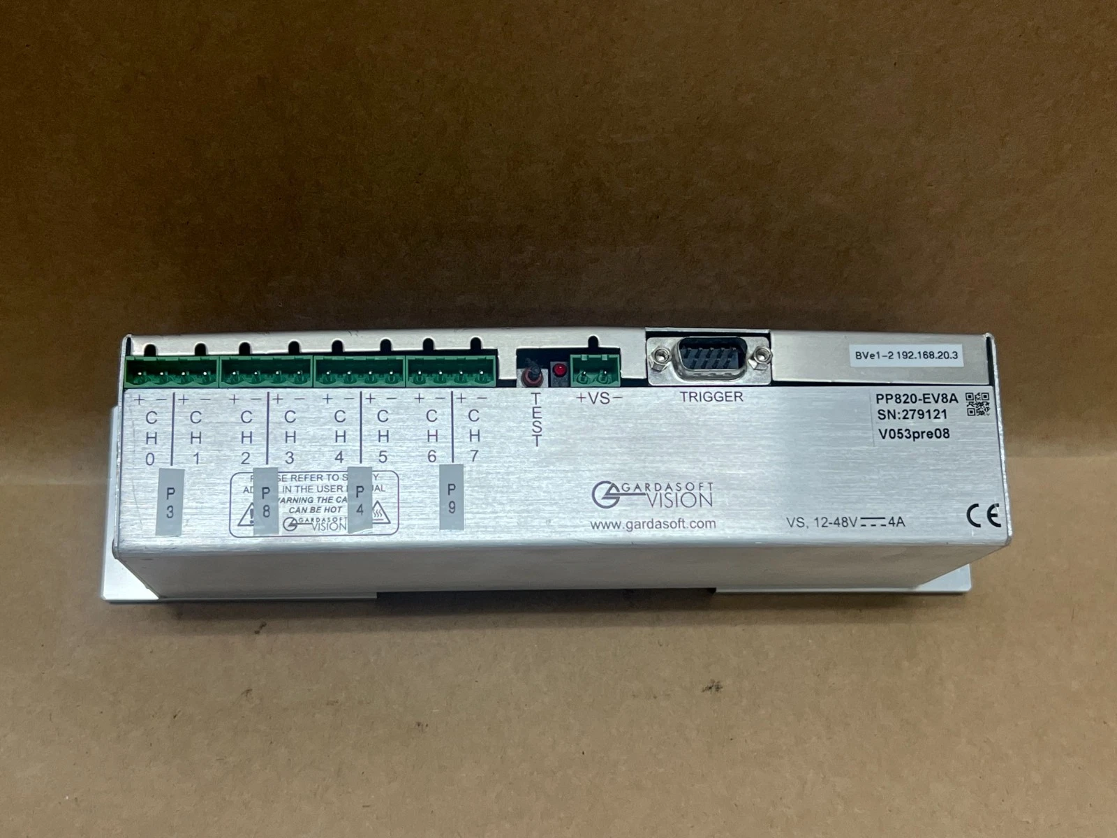 Used Gardasoft Vision PP820-EV8A 8 Channel, LED Controller