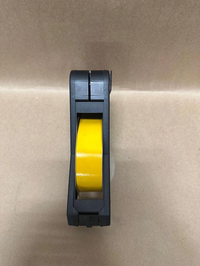Used Brady B580 Black on Yellow, 1.125” x 90’ Label Cartridge, Roughly 30’ Left