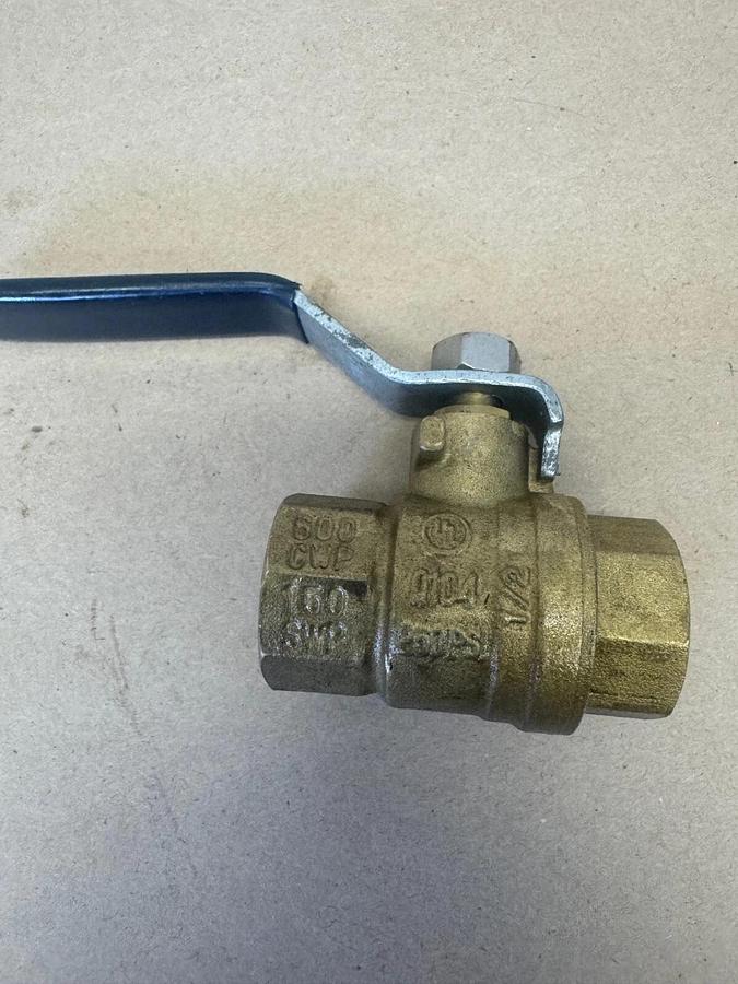 Used Nibco 561256 1/2” Brass Ball Valve