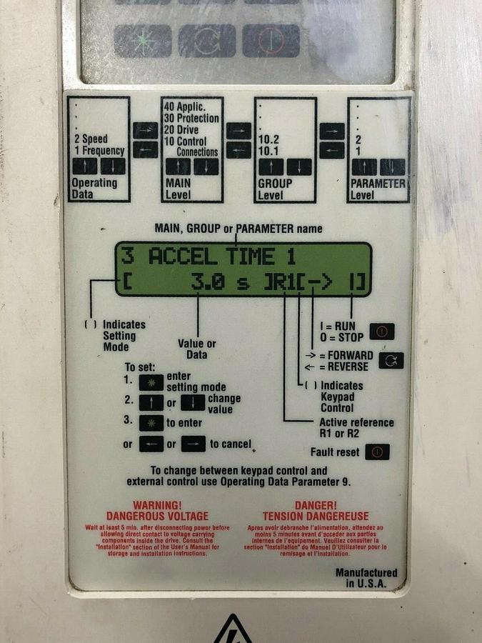 Used ABB ACS501-003-4-00P2 Adjustable Frequency Drive