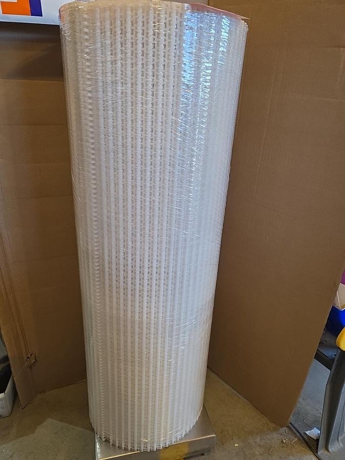 Used Plastic Modular Conveyor Belt Width: 7 3/4”, Length: 58 1/2”, Thickness: 1/2”