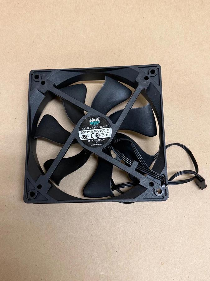 Cooler Master A12025-12CB-3EN-F1 120mm DC Cooling Fan, 12v and 0.16A