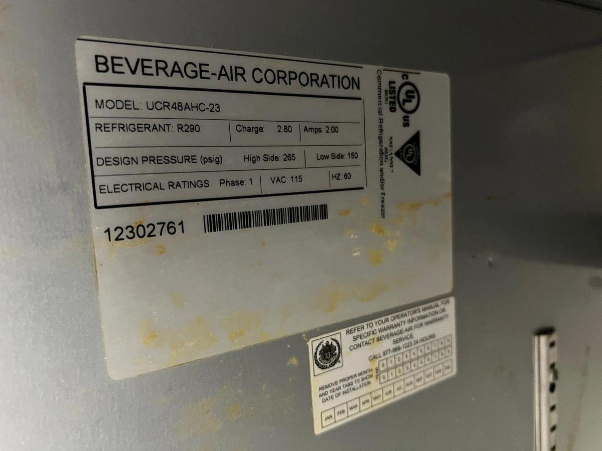 Used Beverage Air Corp. UCR48AHC-23 2-Door Lowboy Fridge Worktop Cooler