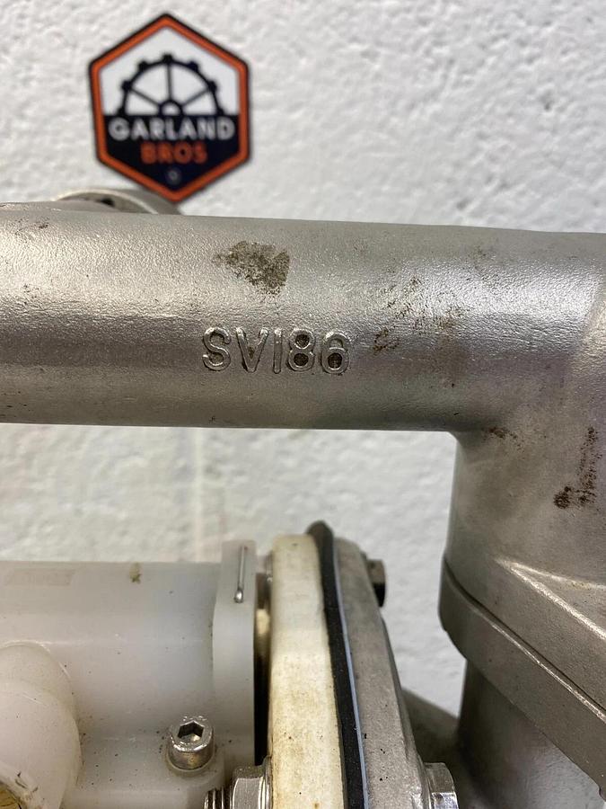 Used Versamatic Elima-matic E1 Stainless/Plastic 1" Air Operated Diaphragm Pump