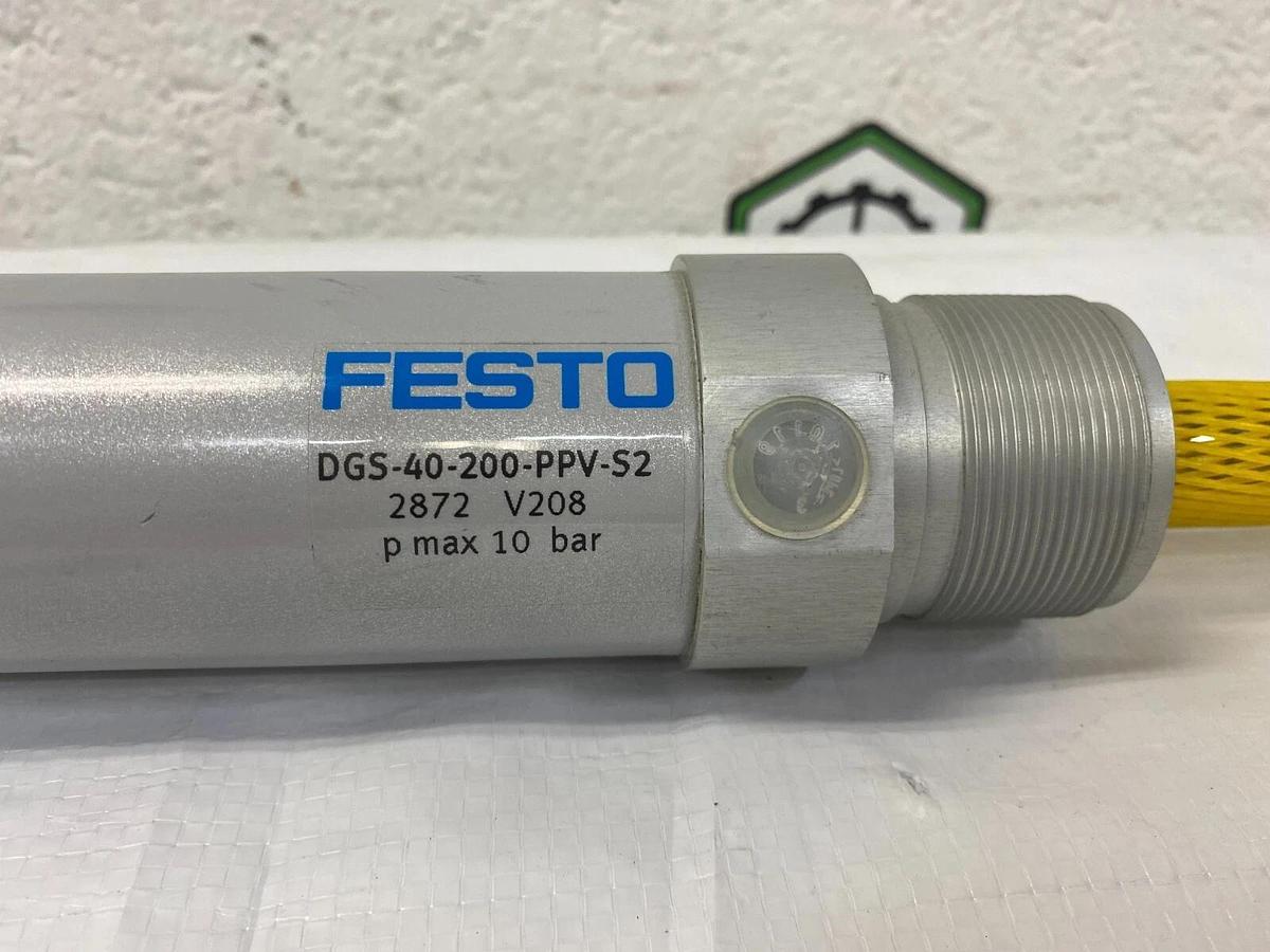 Used Festo DGS-40-200-PPV-S2 Double Acting Pneumatic Cylinder