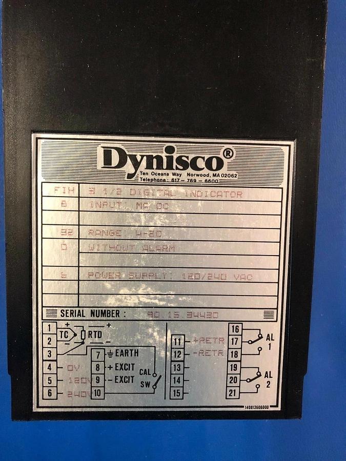 Used Dynisco F1H 3 1/2 Digital Indicator