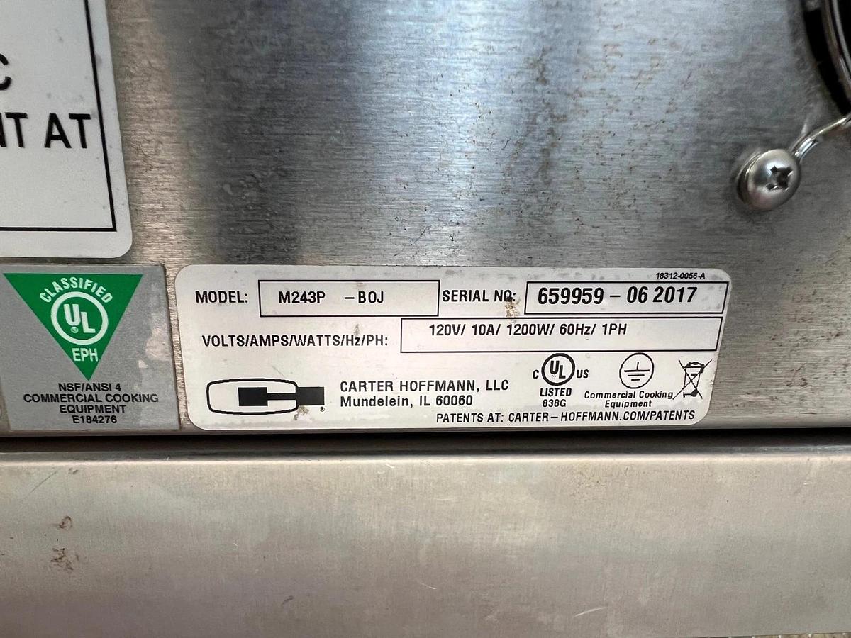 Used Carter Hoffman M243P-B 8-Slot Warming Unit/Trays