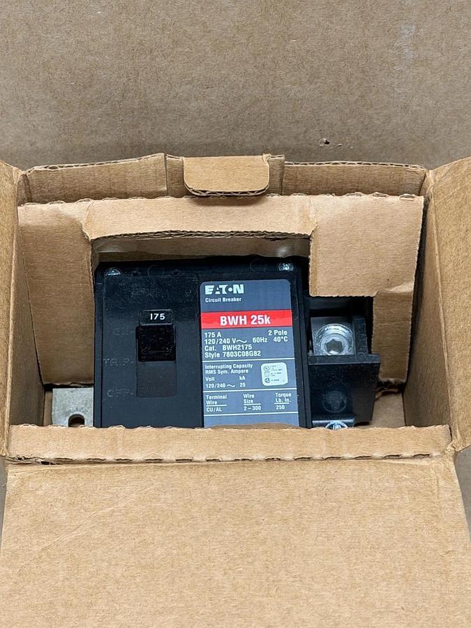 Used Eaton BWH 25K 175A, 2-Pole Circuit Breaker