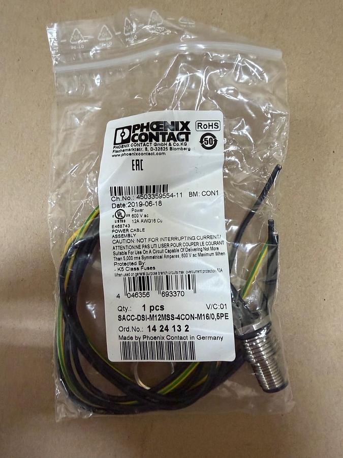 Used Phoenix Contact SACC-DSI-M12MSS-4CON-M16/0,5 PE Device Connector *NEW*