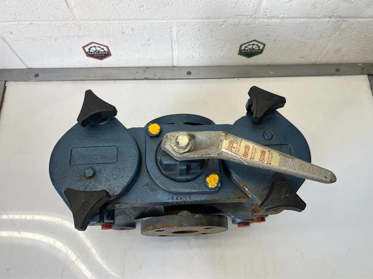 Used Mueller Steam 691F-AB 2” Duplex Strainer, 200 WOG, 1/16 Perf