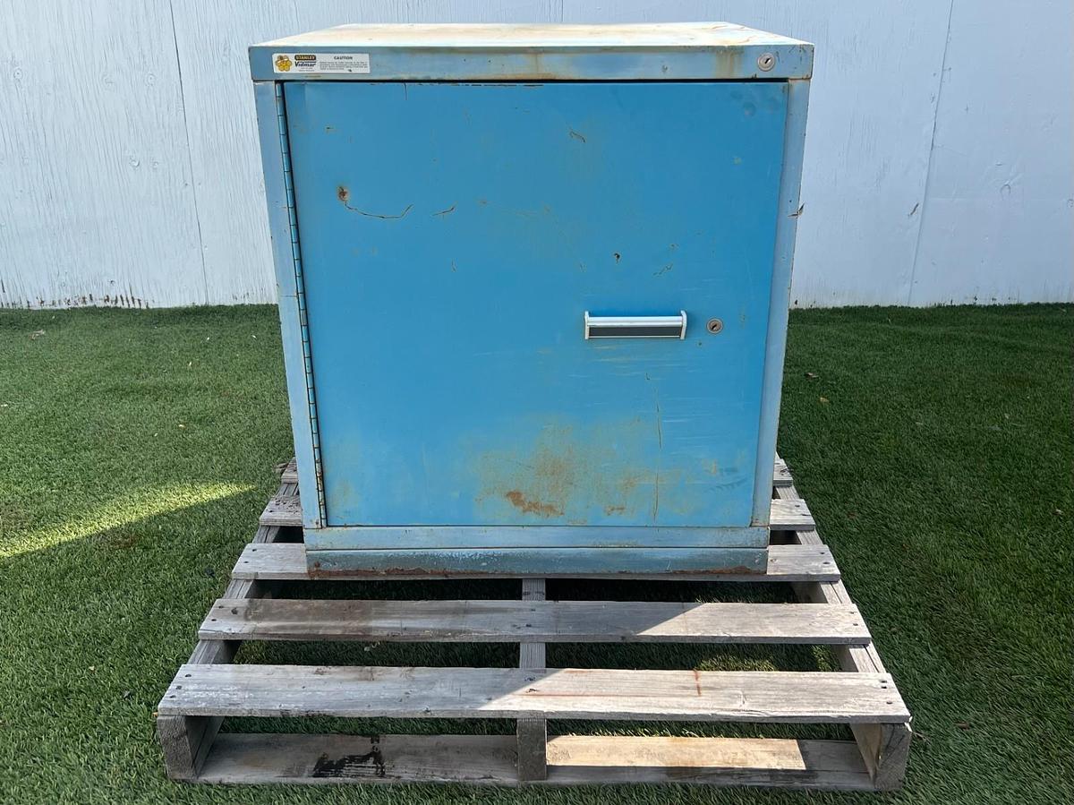 Used Stanley Vidmar Industrial 1-Shelf Storage Cabinet, Shelving 28" Deep, 27" Wide
