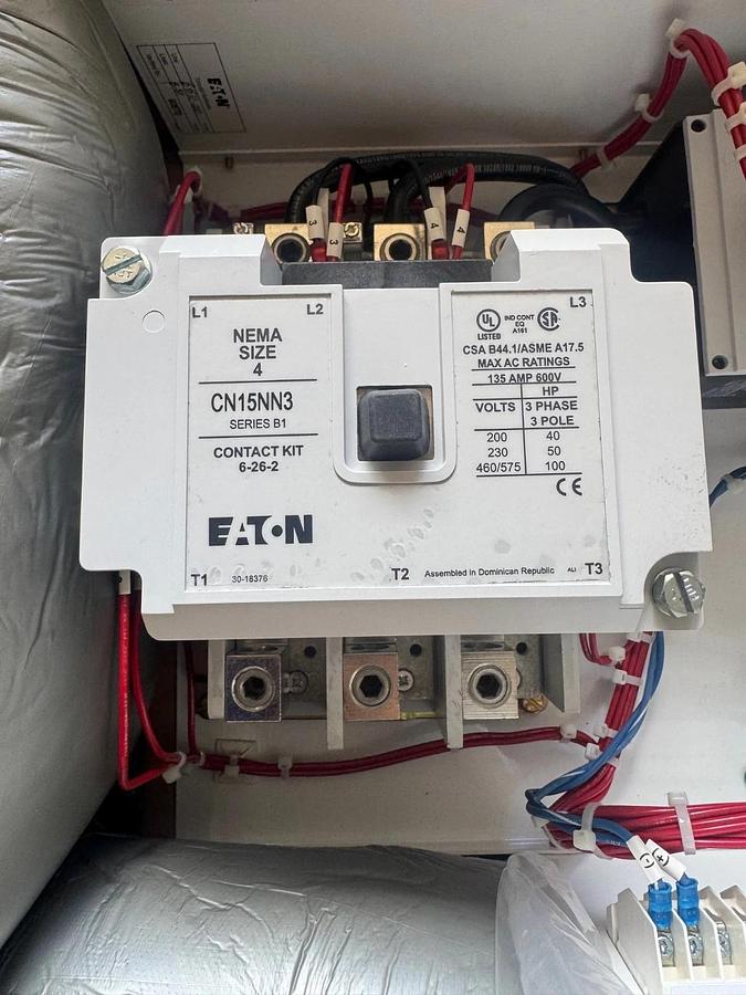 Used Eaton HMCP150U4C/ CN15NN3, 150A Circuit Breaker, Size 4 Magnetic Contactor 135A