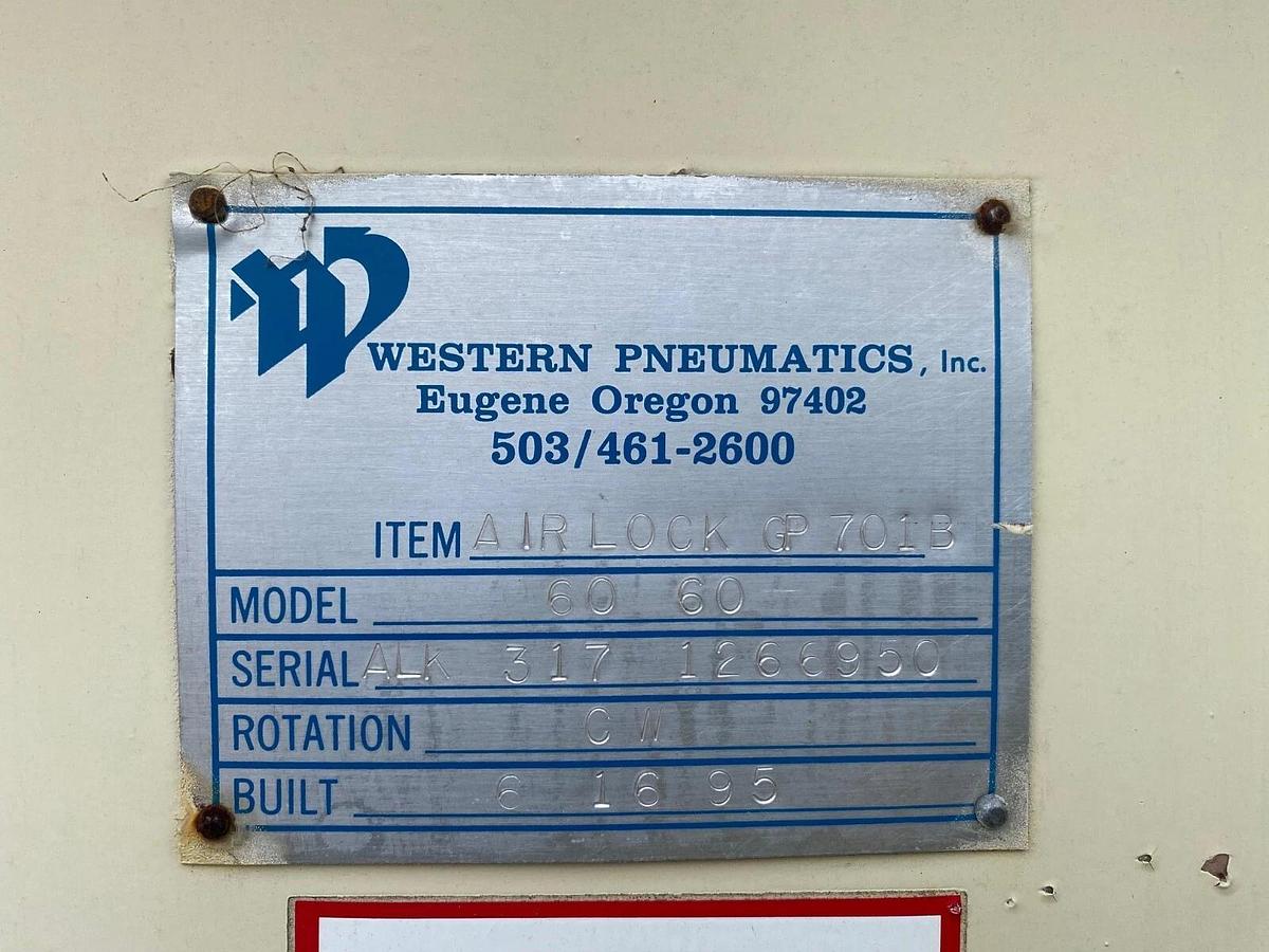 Used Western Pneumatic 6060 Airlock 20hp Drive, 25:1 Ratio, 32 Bolt Holes