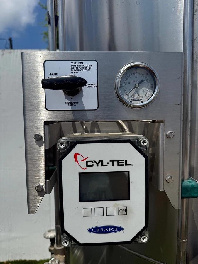 Used Perma-Cyl 2000L Nitrogen, Refrigerated Liquid Storage Tank