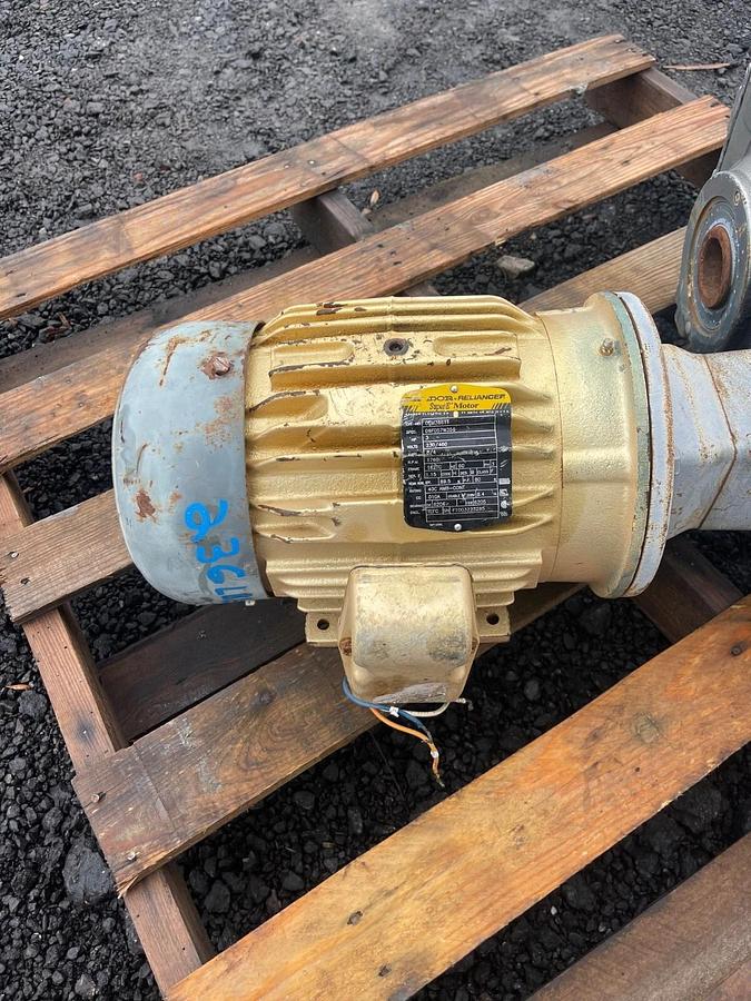 Used Baldor Reliance CEM3661T Super E Motor, 3Hp, 230/460V, 1760RPM, w/SEW Eurodrive
