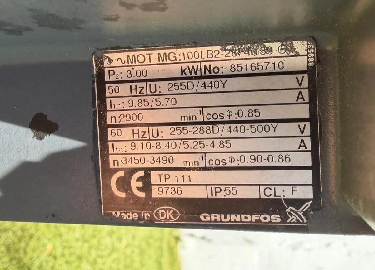 Used GRUNDFOS CRN4-80/7 A-C-G-AUUK Centrifugal Pump