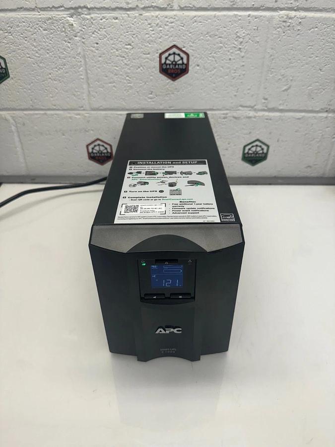 Used APC SMC1000C Smart UPS Connect, 1000 VA, 600W, 8.3A, 120V-50/60Hz