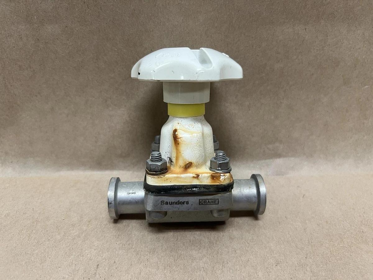 Used Saunders/Crane 232489/001/016 316L, 1/2" Sanitary Diaphragm Valve
