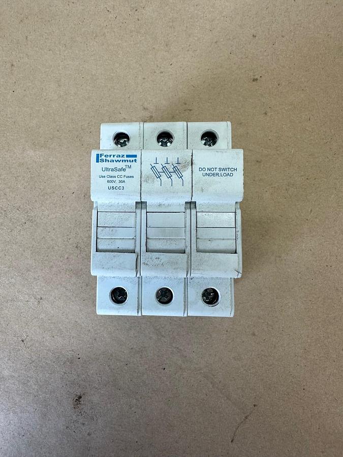 Used Ferraz Shawmut USCC3 3 Pole Ultrasafe, 600V 30A