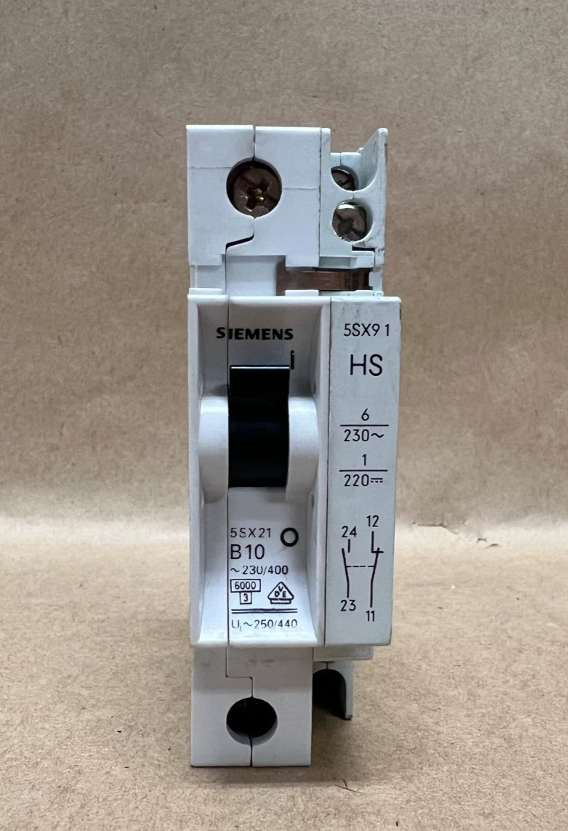 Used Siemens 5SX21 B10, 230/400V, Circuit Breaker