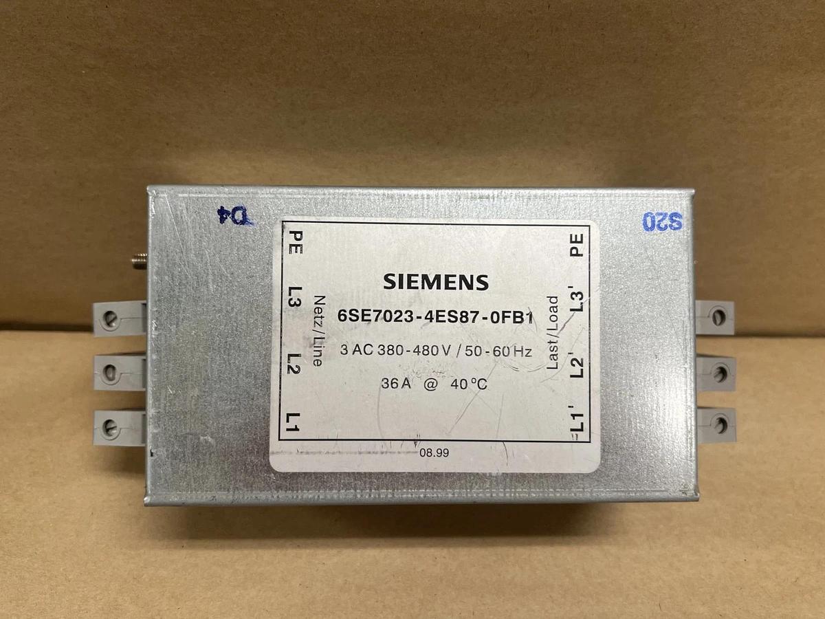 Used Siemens 6SE7023-4ES87-0FB1 36A @ 40C Interface Suppression Filter