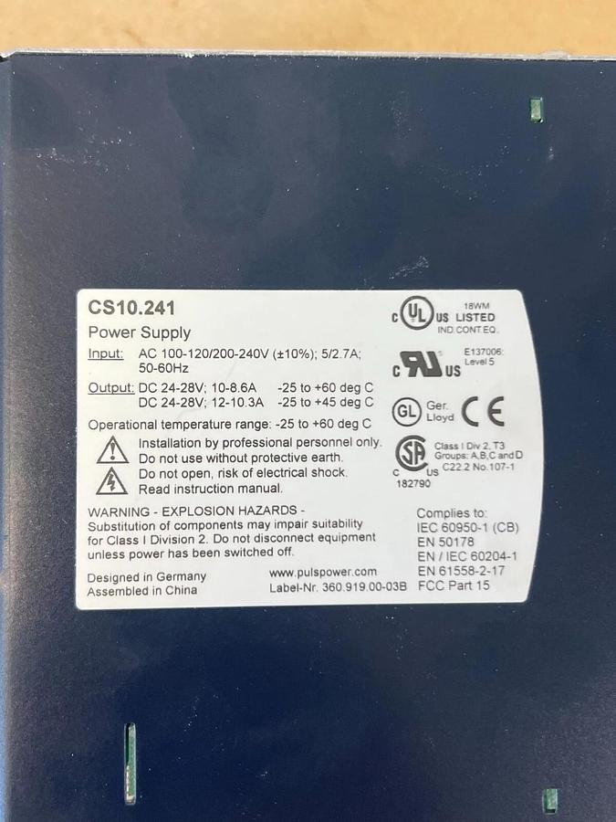 Used Puls CS10.241 Power Supply