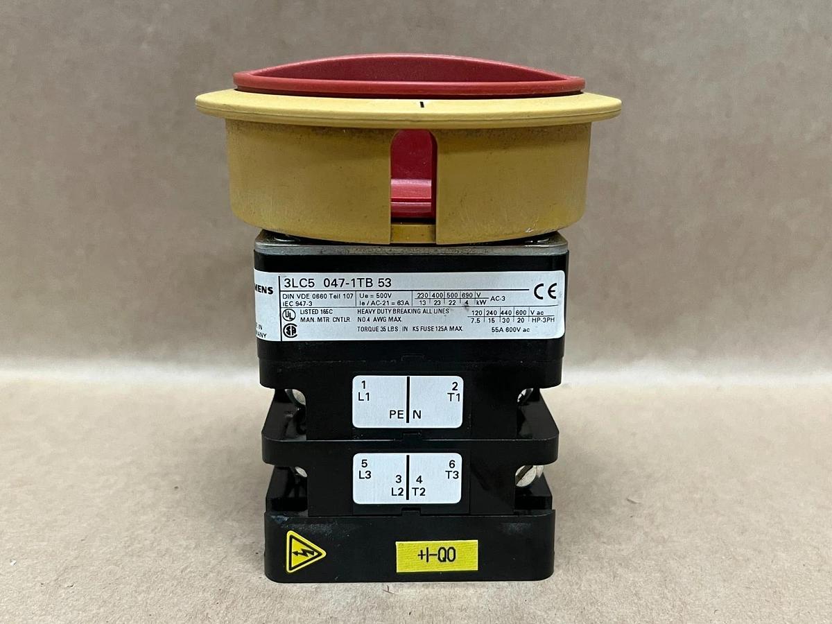 Used Siemens 3LC5 047-1TB53 Disconnect Control Switch
