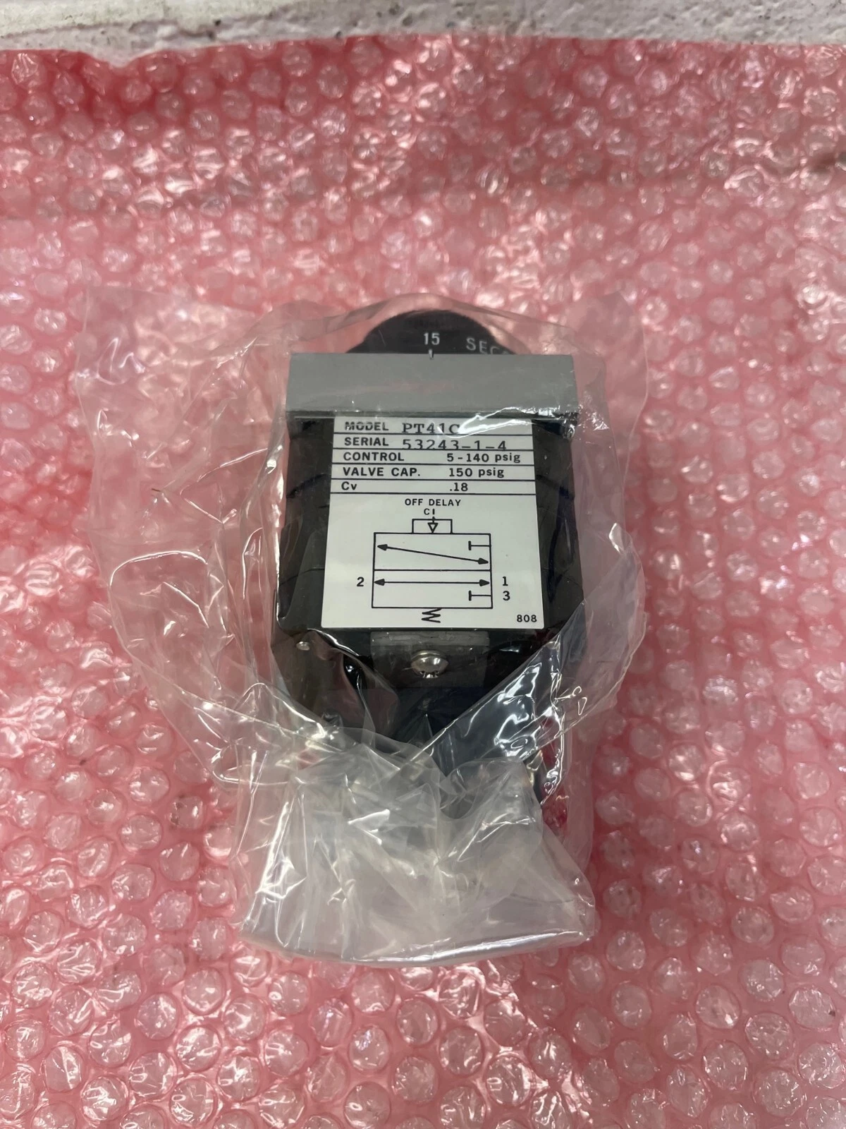 Ellis/Kunnke PT41C Pneumatic Timer Control 150 Psig Valve Cap