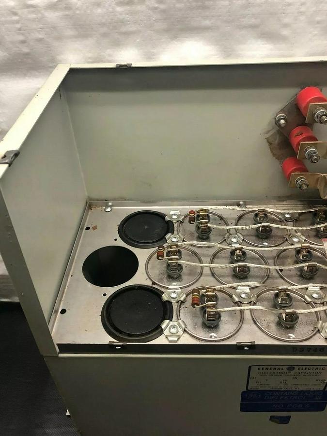 Used General Electric 65L333TC Dielektrol Capacitor, Internal Discharge Resistors