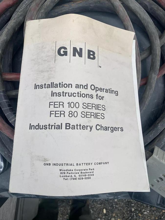 Used GNB Industrial Battery Co. FER100 18-750 S1 Battery Charger, 36VDC