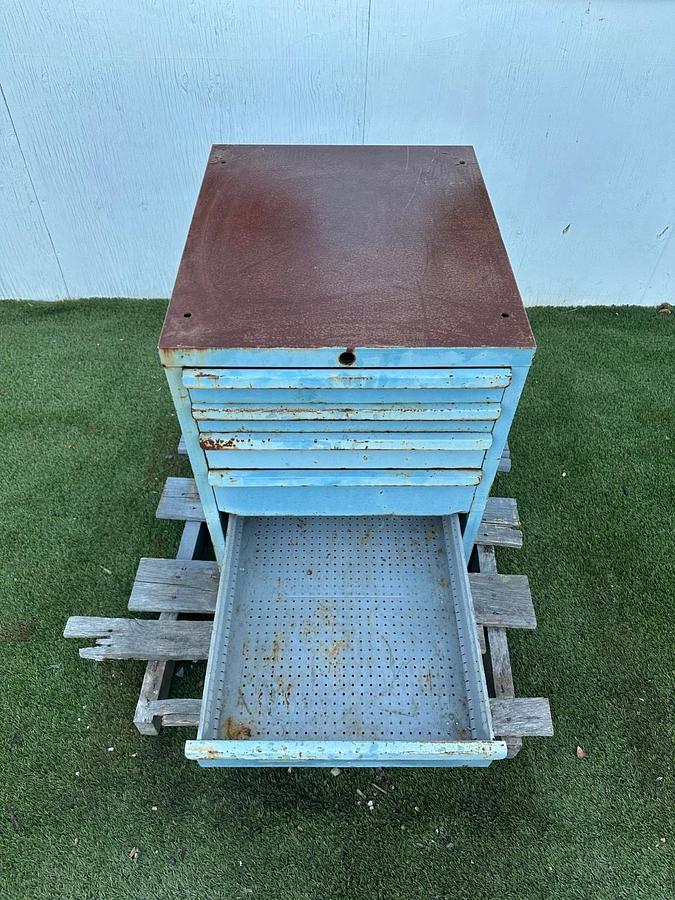 Used Industrial Storage Cabinet 6 Drawer, W:22.5”, D:26.5”, H:33.5”