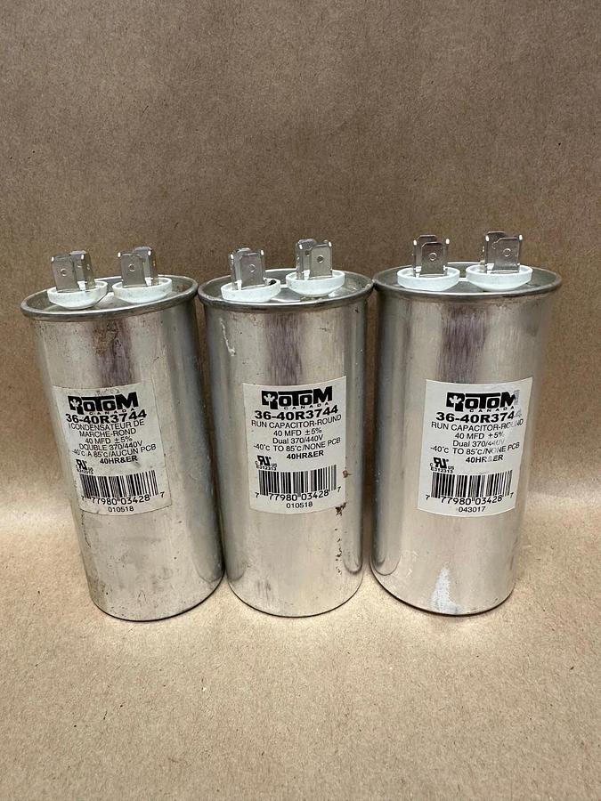 Used ROTOM 36-40R3744 Run Capacitor-Round - Lot of 3