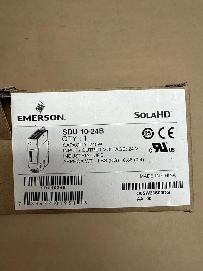 Used Emerson SolaHD SDU 10-24B Power Supply *NEW*