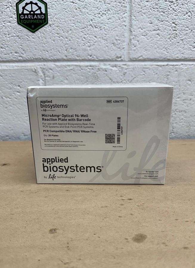 Used Applied Biosystems 4306737 Microamp Optical 96-Well Reaction Plate with Barcode