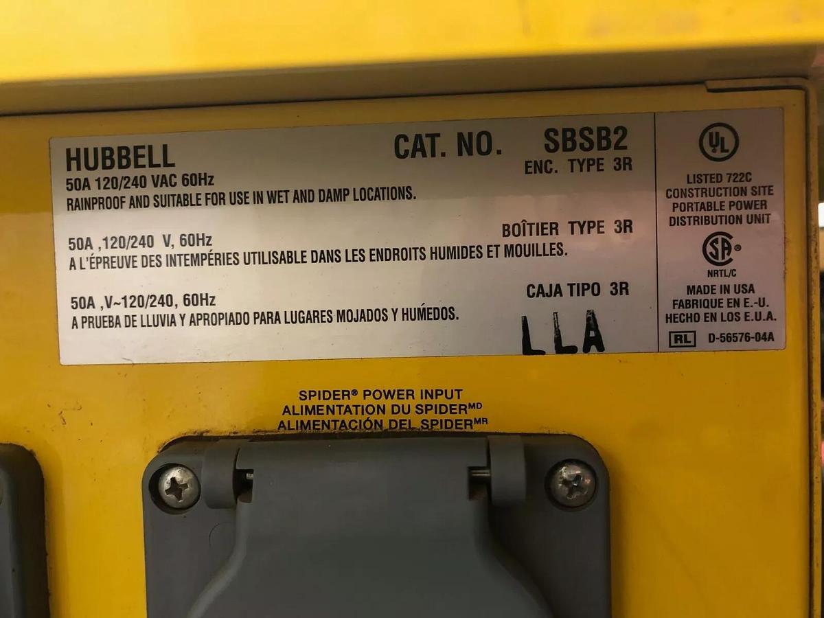 Used Hubbell SBSB2 Temporary Powerbox w/ Multiple Receptacles