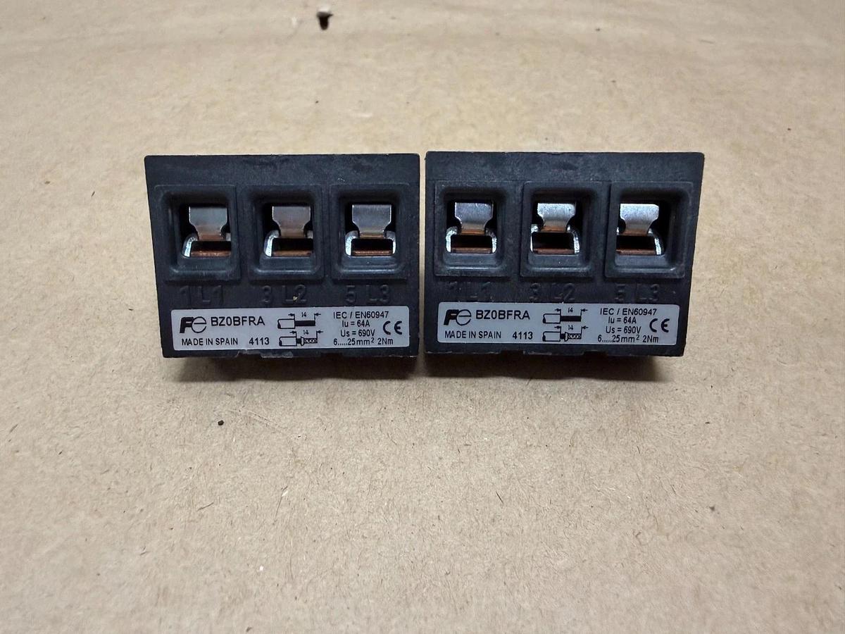 Used Fuji Electric BZ0BFRA Power Terminal Block - Lot of 2