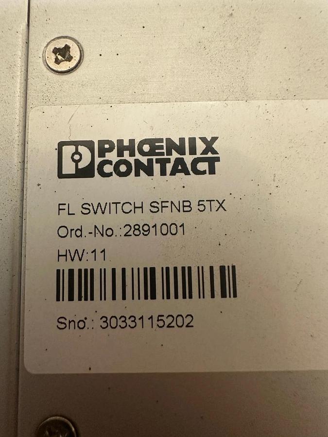 Used Phoenix Contact FL Switch SFNB 5TX Industrial Ethernet Switch - Lot of 2