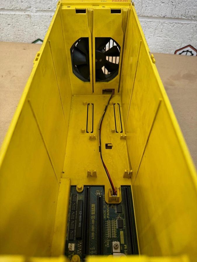 Used Fanuc A05B-2316-C107 Back Plane 2 Slot Control Chassis w/ Fan Unit