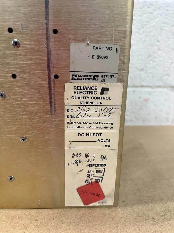 Used Reliance Electric E 59092 Flex Pak Plus VS Drive