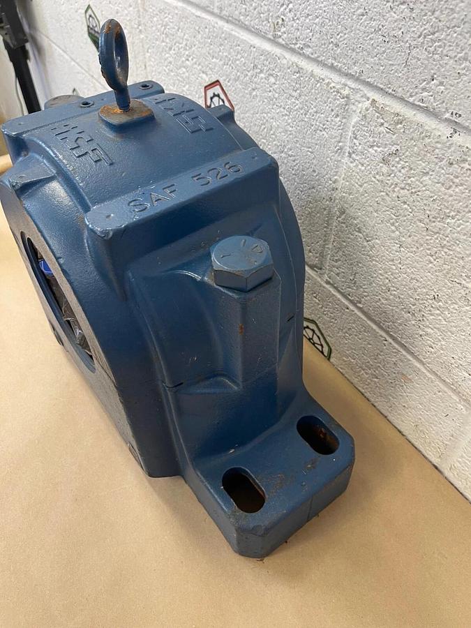 Used SKF SAF 526 Pillow Block Bearing Housing, 4 Bolt Base