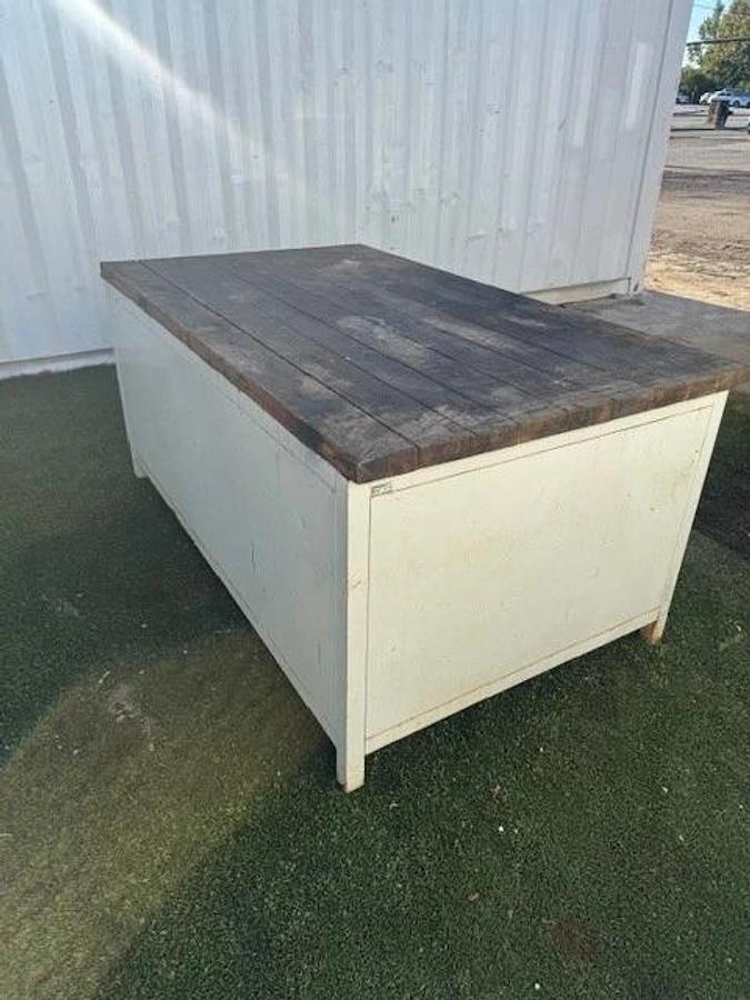 Used Dimmetal Industrial Shop/Storage Desk & Table, 4-Drawer, W:78-3/4” D:46” H:36”