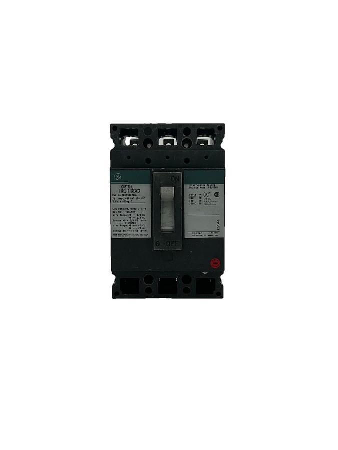 Used General Electric TED134070 70A 3 Pole Circuit Breaker