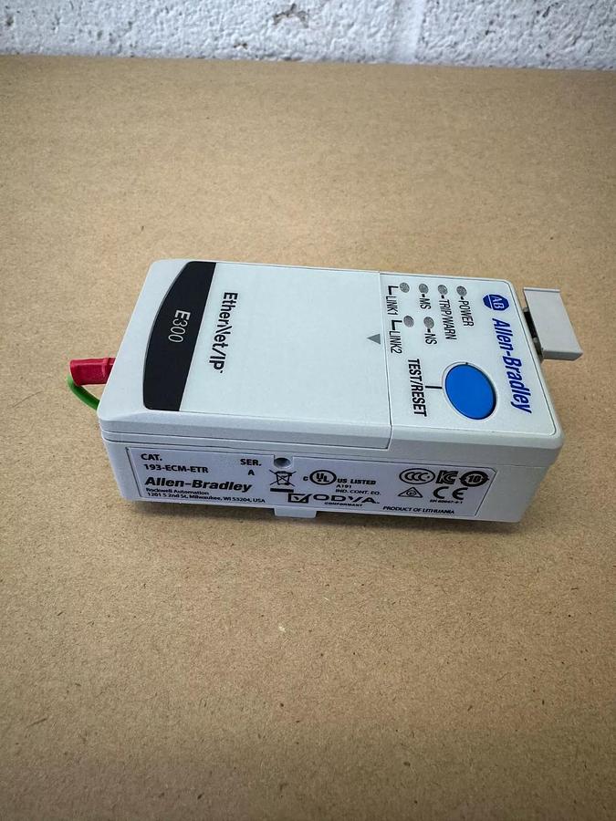 Used Allen Bradley 193-ECM-ETR Ethernet/IP Communication Module, Series A