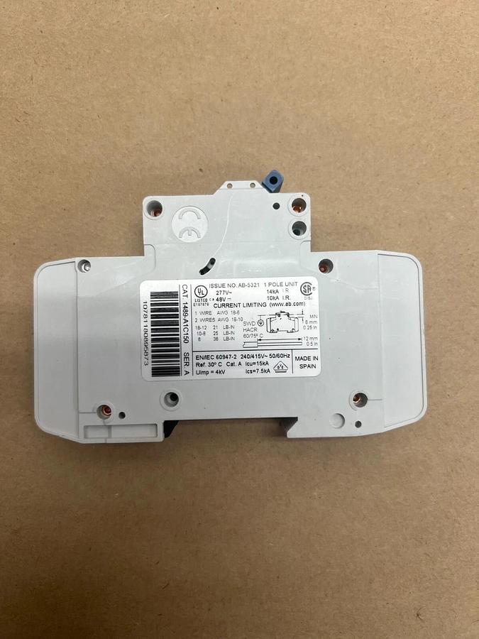 Used Allen Bradley 1489-A1C150 Circuit Breaker
